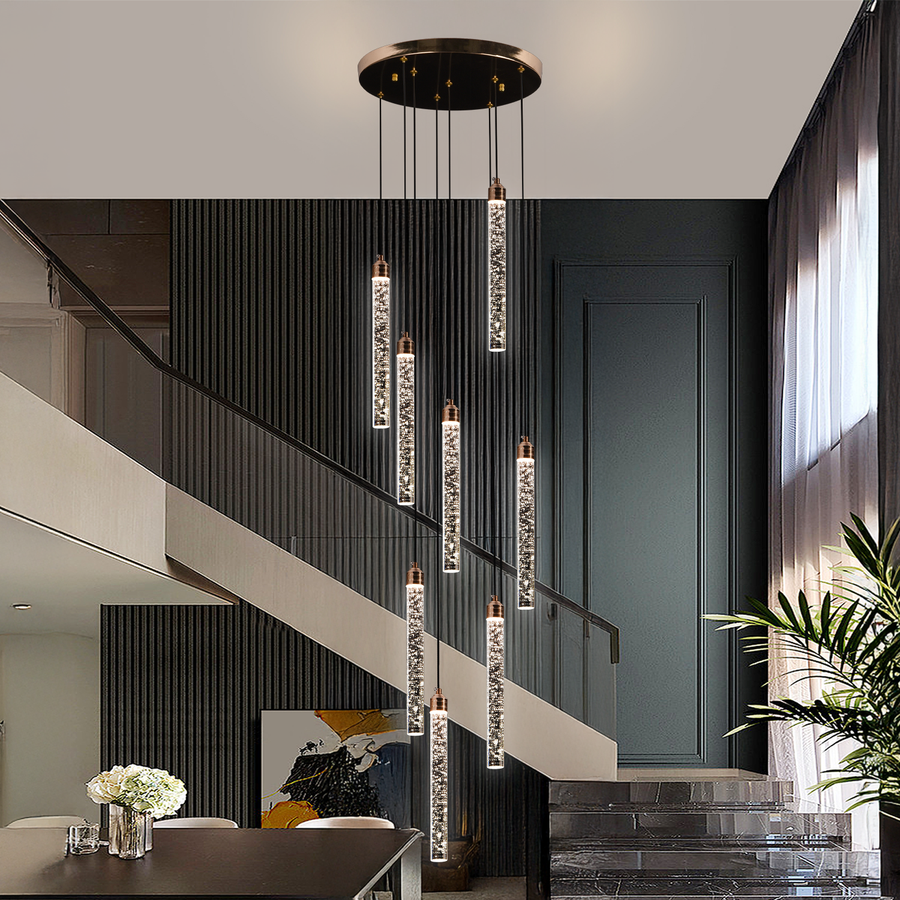 LED kristálycsillár 22W, meleg/semleges/hideg fény, átmérő 25cm arany CM510/H150XW35