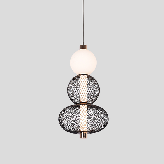 Függesztett LED-csillár LM550/3BK, 12W, fény 3000/4000/6000K, fekete modern csillárok alapértelmezett cím Alessandro Design