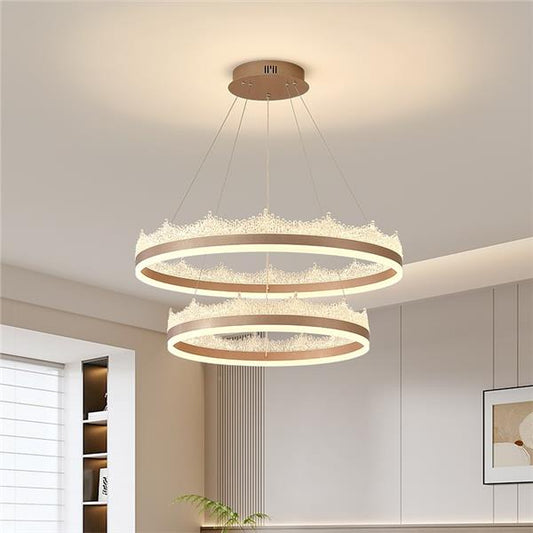 A LED -csillár Flavio 126W távirányítóval, hideg/forró/semleges fény, instabil, állítható magasság, arany felfüggesztése