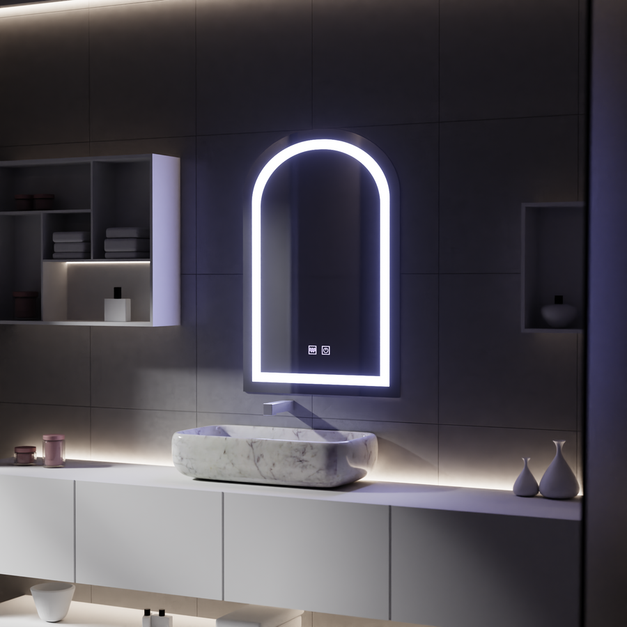 LED érintőtükör Demist funkcióval, 80x50cm