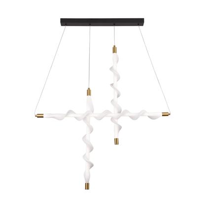 Függesztett akril LED csillár LT761/3GD, fény 3000/4000/6000K, fehér, állítható magasságú