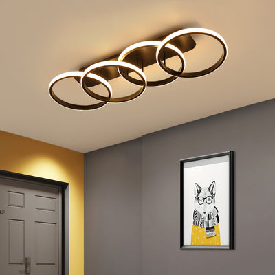 LED LED Elio 24W, 4 kör, lineáris, hideg/forró/semleges fény, fekete