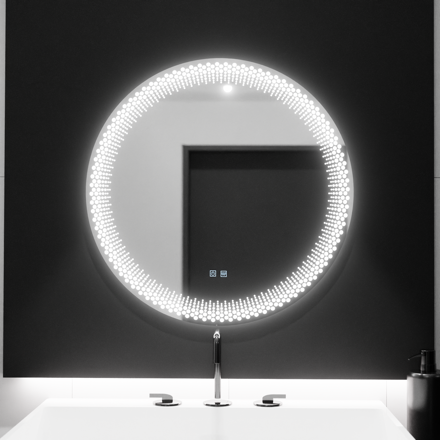 Kerek LED -tükör, 70 cm, Corona érintés, leolvasztási rendszer, dimablable