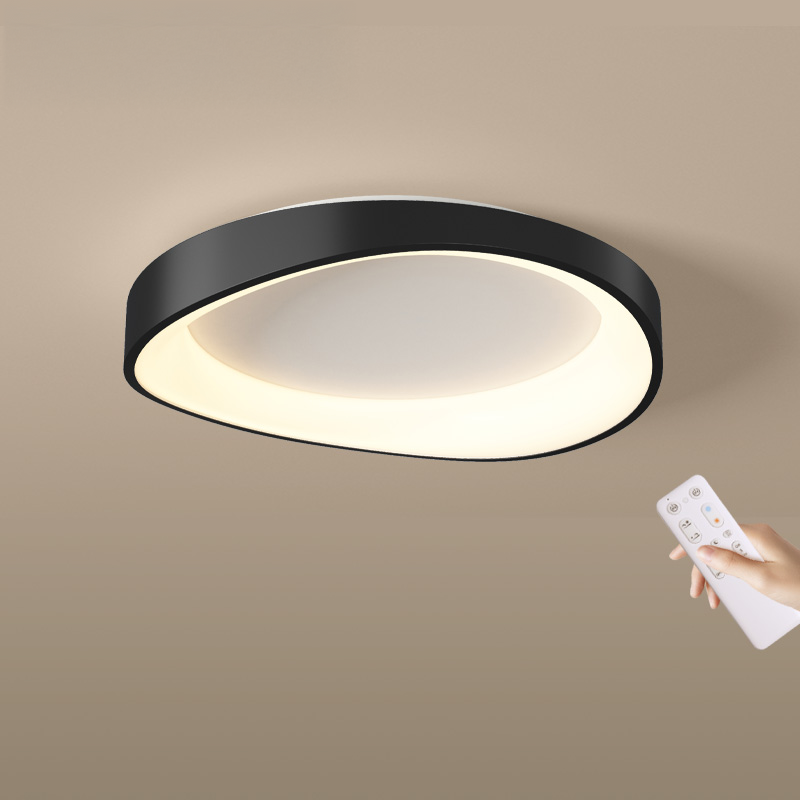 LED mennyezeti lámpa távirányítóval, PL103/520BK, 30W, átmérő 49cm, meleg/hideg/semleges fény, fekete