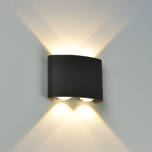Fantasis A külső és a belső LED, 4 forrás x 1w, ip65, fém, fekete, 3000 ezer