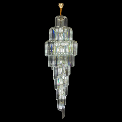 Crystal Chandelier Windsor Altiora, 60 cm átmérőjű, 1800 cm magasság, fényes arany, állítható magasság, elegáns kialakítás