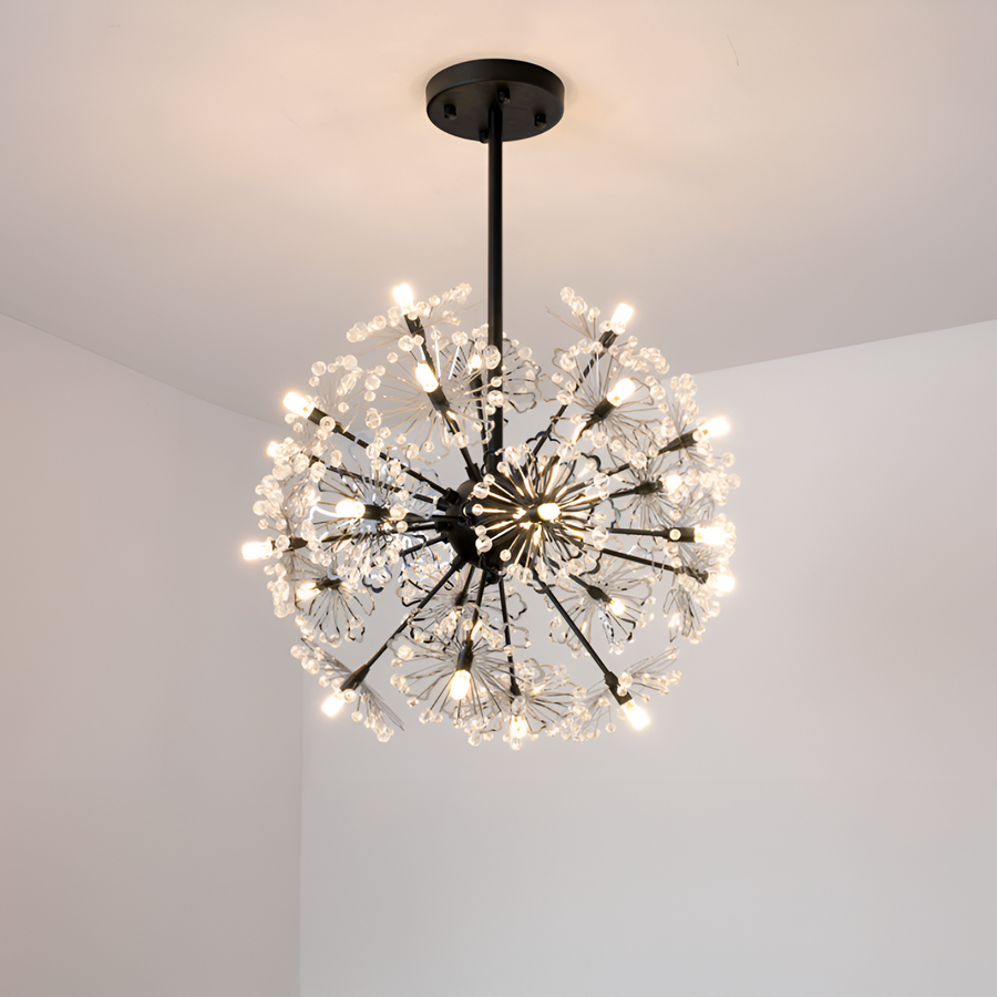 Crystal Chandelier Peterhof Eleganza, 18x G4, 49 cm átmérőjű, 18xg4, fekete