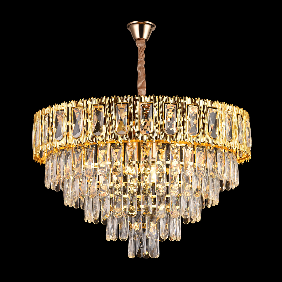 Belvedere Magno 8xe14 kristálycsillár, 60 cm átmérőjű, fényes arany, állítható magasság