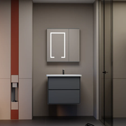 Santorini fürdőszoba bútorkészlet, 60x50 cm, 2 darab, szürke és fehér