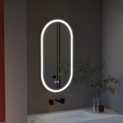Ovális LED -tükör, 50x100cm, Velara Touch, Szabadságrendszer, Dimable