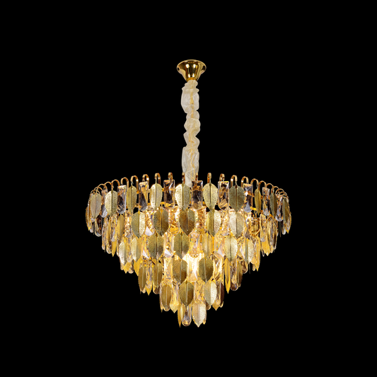 Csillár kristály windsor Eleganza 8x E14, 49 cm átmérőjű, fényes arany, állítható magasság