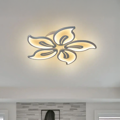 LED -csillár Jasmine 73W távirányítóval, 5 szirom, hideg/forró/semleges fény, instabil, fehér