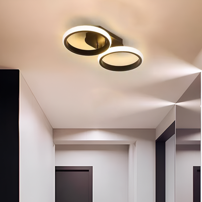 LED LED Celio, 16W, 2 kör, hideg/forró/semleges fény, fekete