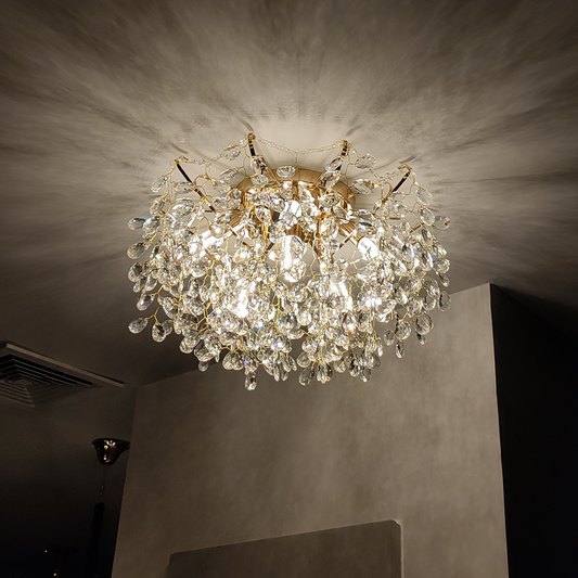 Crystal Chandelier fiamma, 6x E14, 45 cm átmérőjű, arany