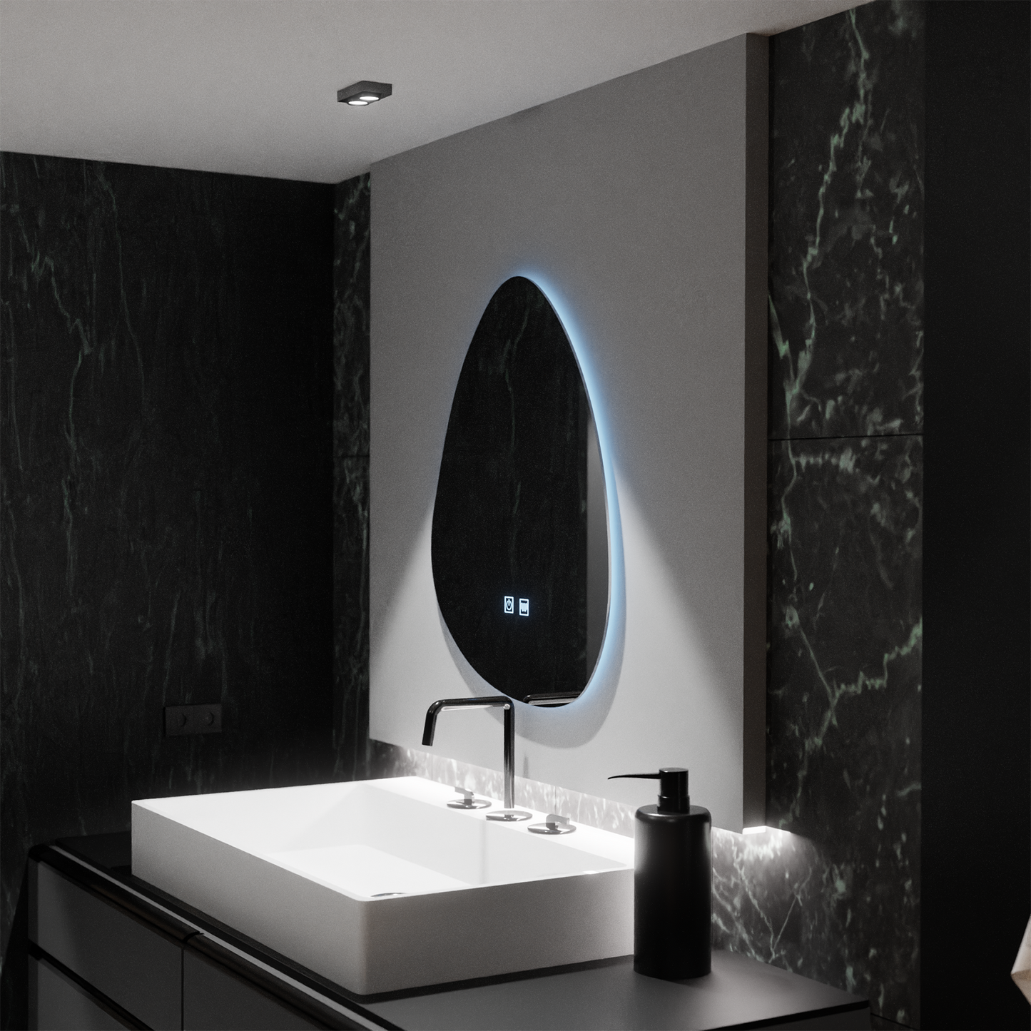 Organic LED tükör 80x60cm - Fluido Touch Deframame Dimable System