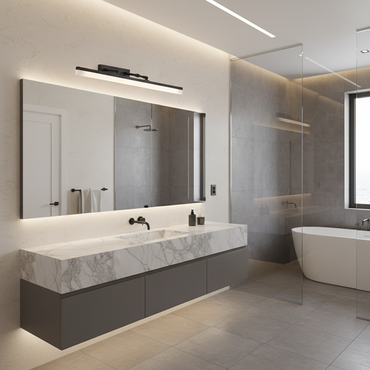 LED fali lámpa, MALAWI, 6W, lineáris, meleg/semleges/hideg fény, fekete belső fali lámpák alapértelmezett cím Alessandro Design