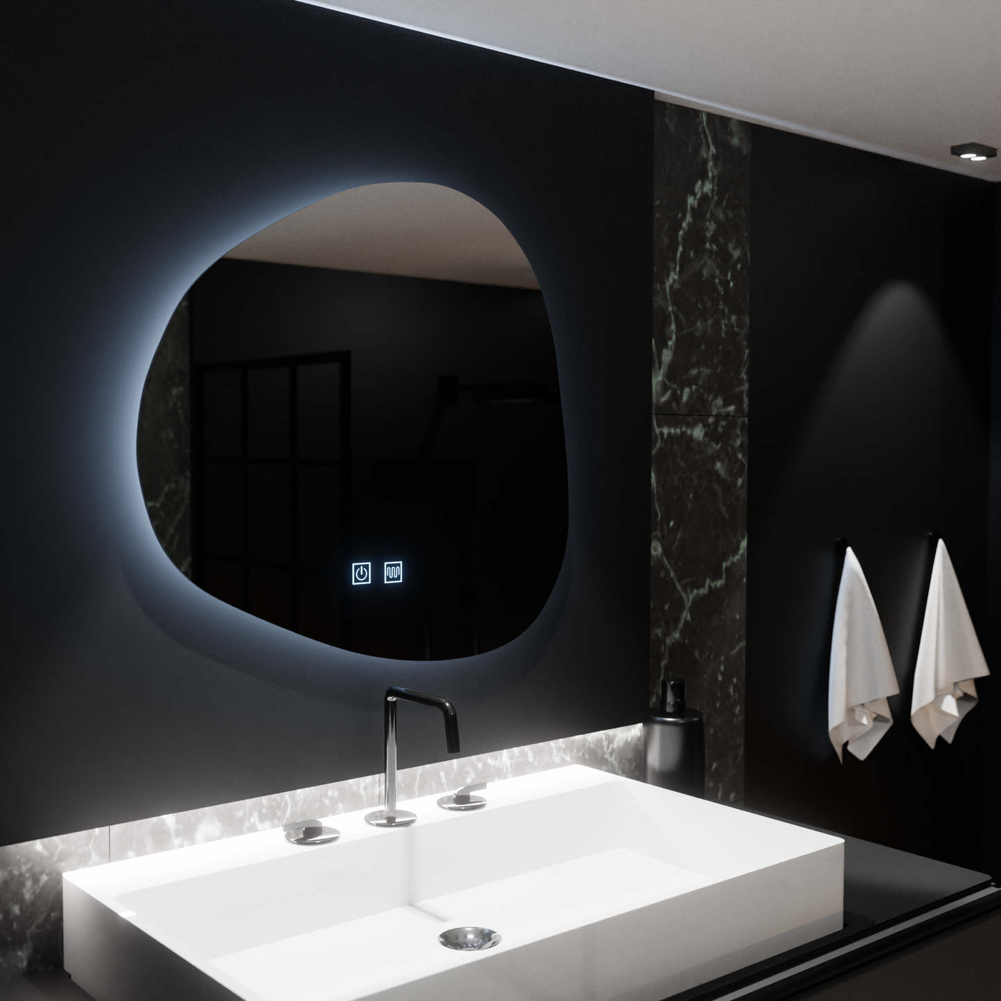 Organic LED Mirror 60x60cm - Duna Touch Deframame Dimable System