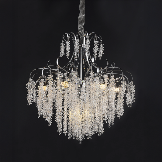 Crystal Chandelier fiamma, 6x E14, 45 cm átmérőjű, arany