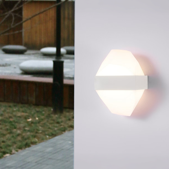 Kültéri LED fali lámpa ICEBERG 10W fém IP65 fehér Kültéri fali lámpa Alapértelmezett cím Alessandro Design