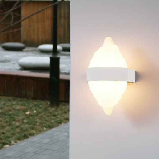 Kültéri LED fali lámpa ICEBERG 10W fém IP65 fehér Kültéri fali lámpa Alapértelmezett cím Alessandro Design