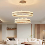 LED -csillár, Nivalis távirányítóval felfüggesztve, 126W, hideg/forró/semleges fény, instabil, állítható magasság, arany