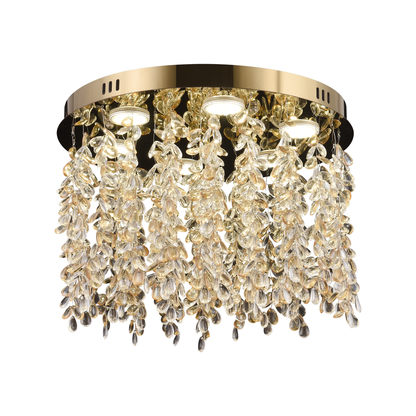 Crystal LED csillár LLC213/400GD kerek, 22W, hideg/meleg/semleges fény, kristály, arany