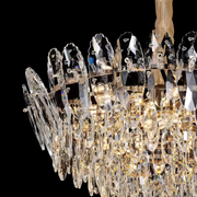 Candelabru Cristal, AURELIUS Magno, 11xE14, Diametru 60cm, Auriu Lucios, Inaltime Reglabila, Metal si Cristal Candelabre Cristal Default Title Alessandro Design