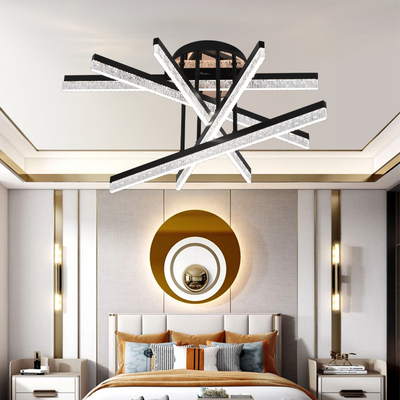 LED csillár távirányítóval LT179/5BK, 68W, 5 elem, hideg/meleg/semleges fény, szabályozható, fekete