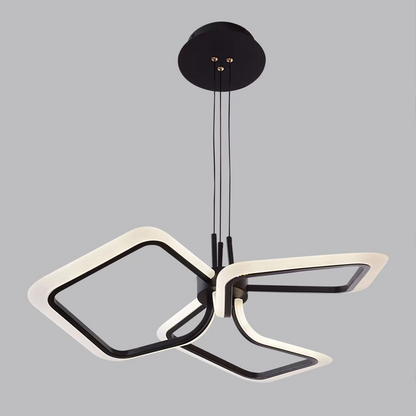 LED LULUS Rimini 51W távvezérlővel, 3 négyzet, hideg/forró/semleges fény, instabil, fekete