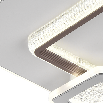LED LED nyxora 36W, 3 négyzet, hideg/forró/semleges fény, fekete