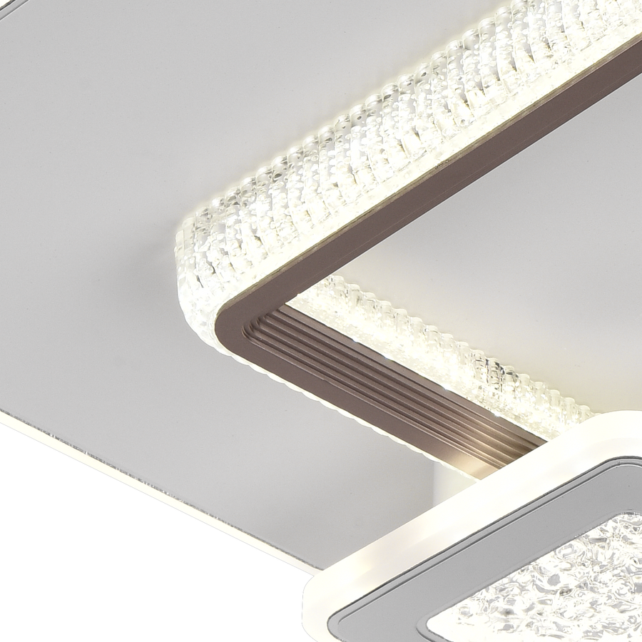 LED LED nyxora 36W, 3 négyzet, hideg/forró/semleges fény, fekete