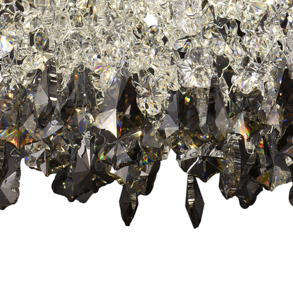 Crystal LED csillár LLC212/400BU kerek, 22W, hideg/meleg/semleges fény, kristályok, fényes króm