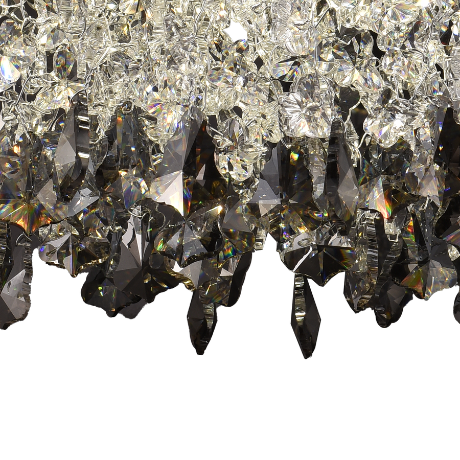 Crystal LED csillár LLC212/400BU kerek, 22W, hideg/meleg/semleges fény, kristályok, fényes króm