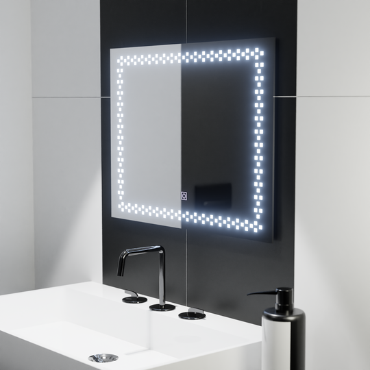 Négyszögletű LED tükör 80x60cm Stella Basic Touch Mirrors Korman C Alapértelmezett cím Alessandro Design