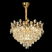 Csillár kristály windsor Eleganza 8x E14, 49 cm átmérőjű, fényes arany, állítható magasság