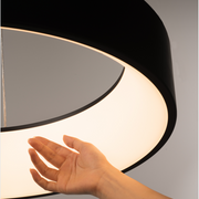 LED -csillár, Chiara távirányítóval, 74W, hideg/forró/semleges fény, instabil, fekete