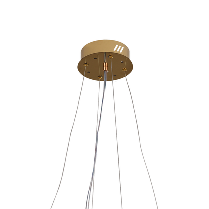 LED csillár LLC130/1CH, kristály és fém, 31 W, 1 kör, szabályozható, állítható magasságú, hideg/meleg/semleges fény, luxus világítás