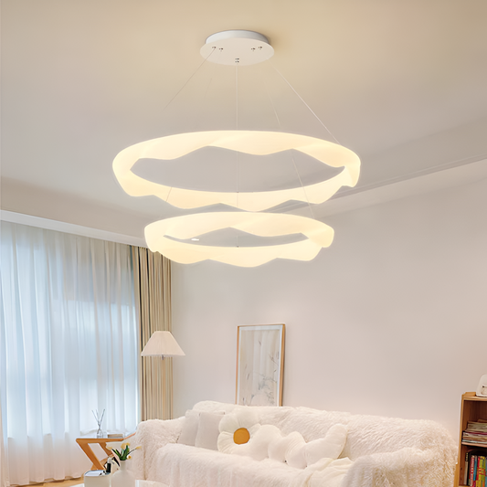 LED -csillár, távirányítóval felfüggesztve, Amadeo, 90W, hideg/forró/semleges fény, instabil, állítható magasság, fehér