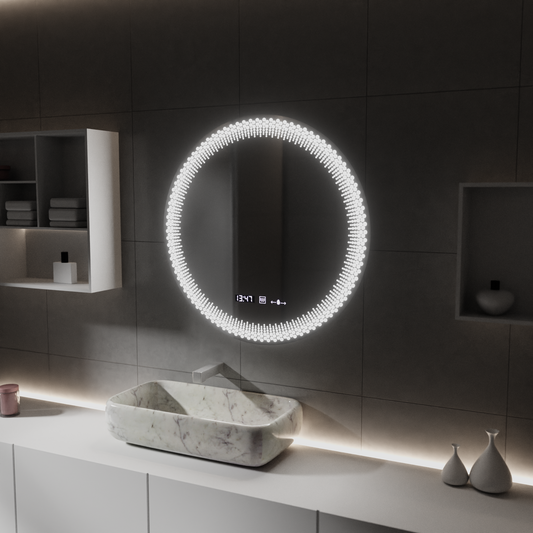 60 cm -es kerek LED -tükör, Stellaire Touch, Letiltó Rendszer, Daisy