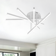 GIO távirányítós LED csillár, 65 W, 5 elem, hideg/hideg/semleges fény, szabályozható, fehér