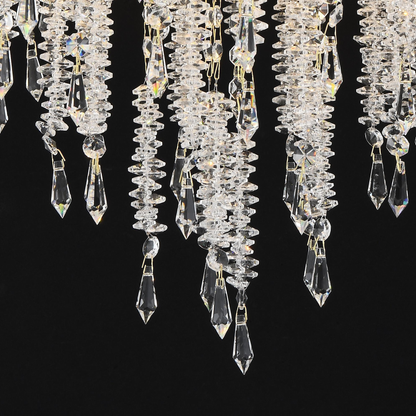 Crystal Chandelier fiamma, 6x E14, 45 cm átmérőjű, arany