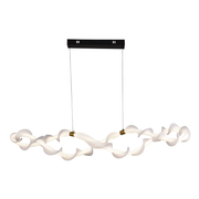 Függesztett akril LED csillár LT762/2GD, 36W, meleg/semleges/hideg fény 3000/4000/6000K, aranyfehér, állítható magasságú