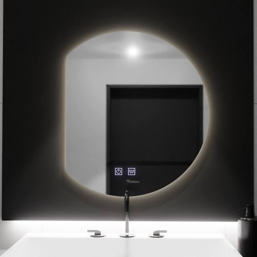 54x60 Semiluna LED -tükör, érintse meg az Arcana -t, leolvasztási rendszer, dimablable