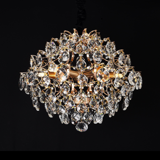 Crystal Chandelier fiamma, 6x E14, 45 cm átmérőjű, arany