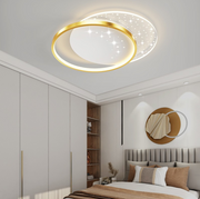 LED -csillár távirányítóval Lunaro 110W, 2 kör, hideg/forró/semleges fény, instabil, fehérarany