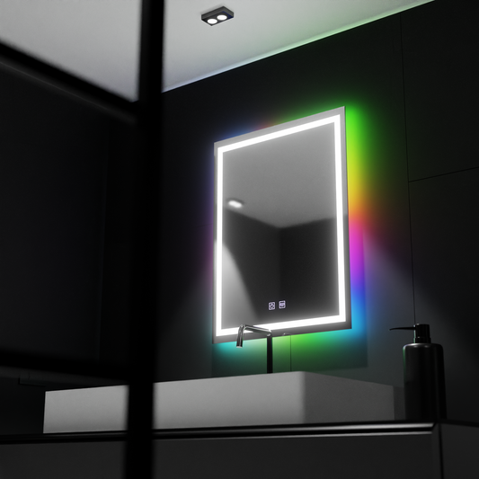 Tükör LED téglalap alakú 60 cm -es spektrum érintő RGB letiltási rendszer