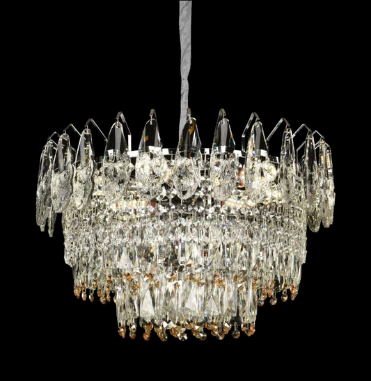 Csillár kristály windsor Eleganza 8x E14, 49 cm átmérőjű, fényes arany, állítható magasság