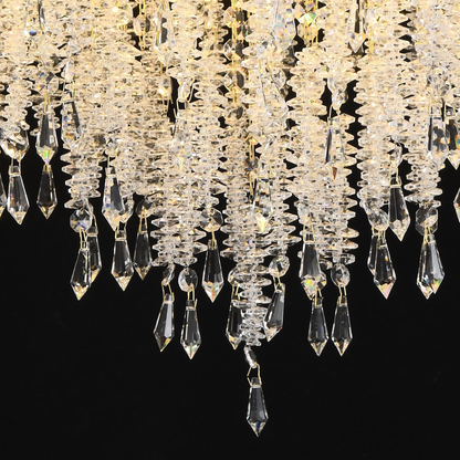 Crystal Chandelier fiamma, 6x E14, 45 cm átmérőjű, arany