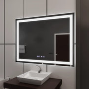 Mirror LED téglalap alakú 120x80cm vérité mozgásglow marcello, letiltási rendszer, óra és hőmérő, undon