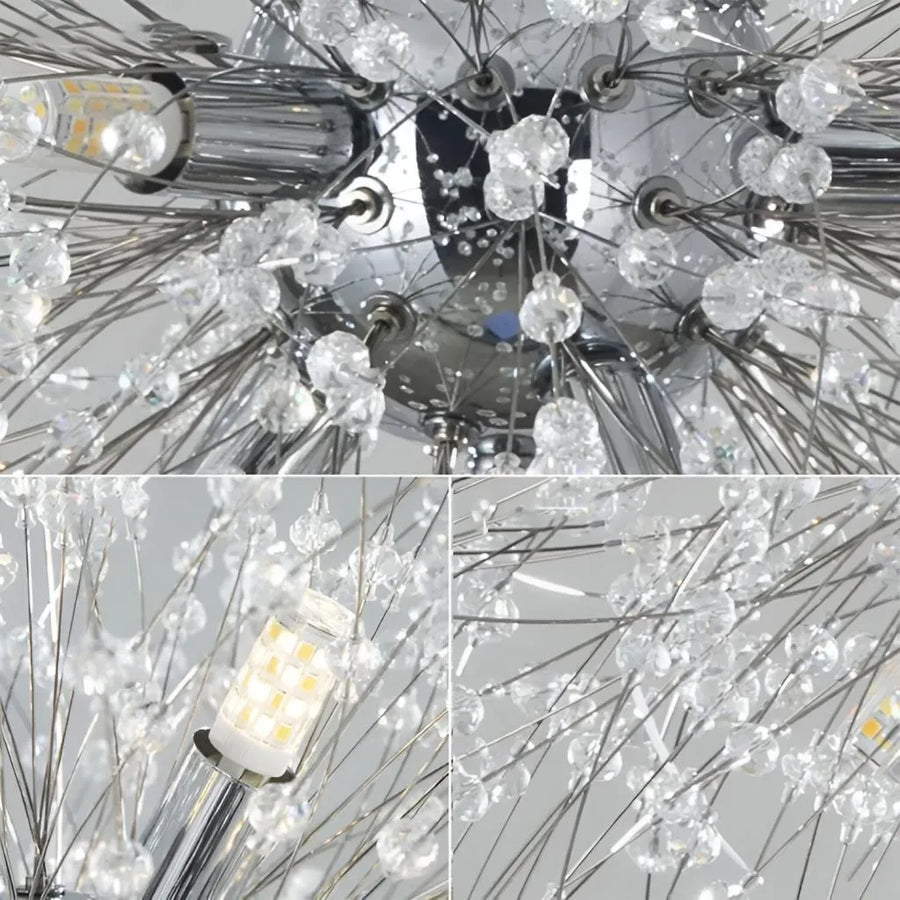 Schönbrunn Crystal Chandelier, 12x G9, 60 cm átmérőjű, fényes ezüst, állítható magasság